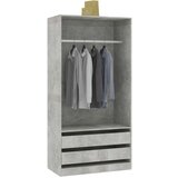  Ormar siva boja betona 100 x 50 x 200 cm od konstruiranog drva | shoptok.hr