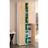 MID.YOU Arhivska Omara Lona Xxl, Bela, Barva Hrasta | Shoptok.si