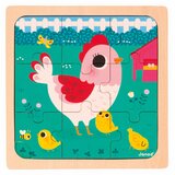 Janod otroški leseni puzzli henriette the chicken 9 kosov Cene