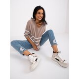RUE PARIS Blouse-RV-BZ-7556.68-dark beige | Shoptok.si