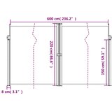  Bočna tenda na uvlačenje plava 220x600 cm | shoptok.hr