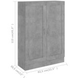 Ormarić za knjige boja betona 82,5x30,5x115cm konstruirano drvo | Eponuda.com