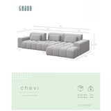 Ghado Siva kutna garnitura (s desnim kutom/s ležaljkom) Chevi – | shoptok.hr