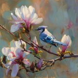 Styler Tiskana slika na platnu 32x32 cm Bluejay & Blossom – | shoptok.hr
