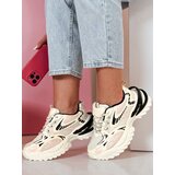 DStreet Sportowe sneakersy damskie BLAZERO beżowe | shoptok.hr