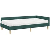  Kutni krevetni okvir s madracem 2 kom. Tamnozelena 90 x 200 cm | shoptok.hr