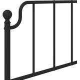  Metalni okvir za krevet s uzglavljem crni 90x200 cm | shoptok.hr
