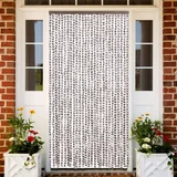 vidaXL Zavesa proti mrčesu taupe in bela 118x220 cm šenilja