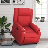  Naslonjač na podizanje od umjetne kože crveni | shoptok.hr
