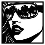 WALLXPERT Zidna dekoracija Miami Beach, 50 x 49 cm, Crna | Eponuda.ba