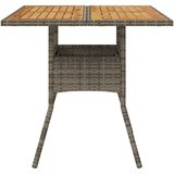 vidaXL Vrtni stol s pločom od drva bagrema sivi 80x80x75 cm poliratan | shoptok.hr