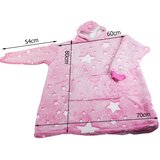 VERKGROUP Odeja pulover z rokavi in kapuco v enem HOODIE roza s fluorescentnimi zvezdicami | Shoptok.si