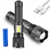 Rosfix Taktična LED svetilka 6 načinov Black Sniper, (21653723) | Shoptok.si