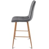 Libra stolica - tamnosivi baršun / noge od hrasta x 3 | shoptok.hr