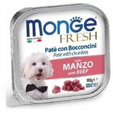 Monge FRESH dog Pate in Koščki z Govedino 100 g Cene