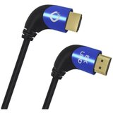 Oehlbach HDMI priključni kabel HDMI A utikač, HDMI A utikač 2.00 m crna D1C42542 Ultra HD (8K), 90° nagnuto ulijevo, trostruko zaštićen HDMI kabel | Eponuda.ba