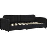  Dnevni krevet na razvlačenje s madracima crni 80x200 cm baršun | shoptok.hr