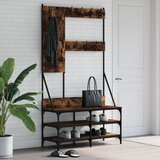  The Living Store Regal za oblačila s prostorom za čevlje dim. hrast 100x40x184cm - Regal Za Oblačila, (21442745) Cene