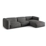 Micadoni Siva kotna sedežna garnitura iz tkanine bouclé (desni kot) Martina – Home | Shoptok.si