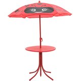  3-dijelni dječji vrtni vistro set sa suncobranom crveni | shoptok.hr