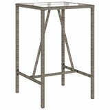  barski stol sivi 70 x 70 x 110 cm od poliratana | Eponuda.com