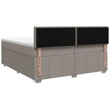  Boxspring krevet s madracem Sivosmeđa 200 x 200 cm Tkanina - Sivosmeđa 200 x 200 cm Dizajn linija | shoptok.hr
