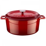 Lava Rdeč lonec iz litega železa s pokrovom 32 cm | Shoptok.si