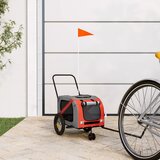 Prikolica za bicikl za ljubimce narančasto-crna tkanina/željezo | shoptok.hr