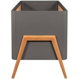 Troll nursery® otroška posteljica 2v1 torsten™ 70x140 seal grey/teak | shoptok.hr