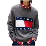 Tommy Jeans Puloverji TJM REG MELANGE FLAG SWE Siva | Shoptok.si