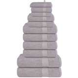 vidaXL Komplet brisač 12-delni siva 360 gsm 100% bombaž | Shoptok.si