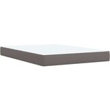 vidaXL Box spring postelja z vzmetnico siva 140x190 cm umetno usnje | Shoptok.si