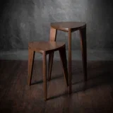 Takai set pomoćnih stočića od orahovine - visoki set 45cm i 60cm