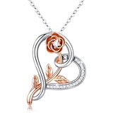 IZMAEL Ogrlica Heart Rose - Srebrna / Zlatna Ružičasta Cijene