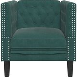  Chesterfield kavč stol Temno zeleni žamet, (21749696) | Shoptok.si