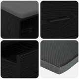  Haldna klop z blazino s predalom Črna Orehovina 60 x 38 x 46 cm, (5000155713) | Shoptok.si