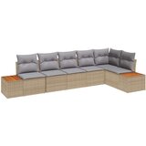  Set od 6 komada vrtnog kauča s jastučićima Bež Poli ratan akacija | shoptok.hr