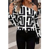 Fenzy Gornji Dio S Geometrijskim Printom, Crno/Bijeli | shoptok.hr