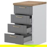 Jela ELEMENT ZA KUHINJU TARA R-45-4MBOX SA METALNIM LADICAMA-Grafit mat lak | shoptok.hr