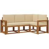  Set vanjskih sofa 4 kom. Prirodna i bež Smeđa 191,5 x 132,5 x 73 cm | shoptok.hr