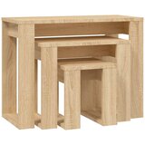 Furnova Komplet mizic 3-delni sonoma hrast konstruiran les, (21914116) | Shoptok.si