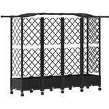 Povišeni krevet s mrežom i krovom Crna 203,5 x 40 x 129 cm PP | shoptok.hr