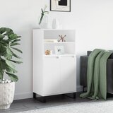 vidaXL Visoka omara Bela 60x36x110 cm inženirski les Cene
