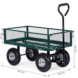 MULTIGARDEN Transportna kolica za baštu 200 kg sa bočnim panelima koji se otvaraju točkovi na naduvavanje | ePonuda.com