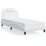  The Living Store Posteljni okvir z vzglavjem bel 90x190 cm umetno usnje - Posteljni Okvir, (21450570) | Shoptok.si