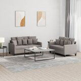 vidaXL 2-dijelni set sofa s jastucima smeđesivi od tkanine Cijene