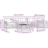  Set vanjskih sofa 6 kom. Bijela i antracit Poliester | shoptok.hr