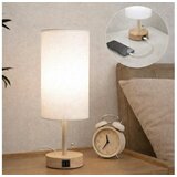  Brilagi - Stona lampa sa USB portom TABLON 1xE27/25W/230V hrast/bež/bela | Eponuda.com