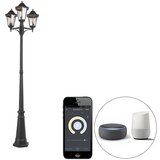 QAZQA Pametna zunanja svetilka črna 3 luči vključno z WiFi ST64 - New Orleans Cene
