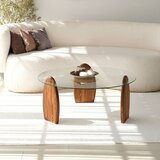 Hanah home surf - chesnut, transparent chesnuttransparent coffee table | ePonuda.com